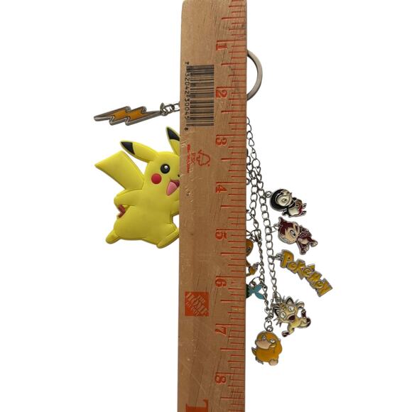 Pokémon Keychain Pikachu Poke Ball Gold Lightening 2016 Squirtle Charizard Charm - Picture 3 of 3